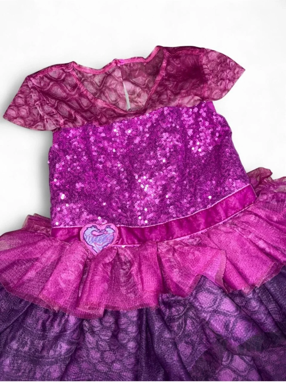 Descendants Disney Sparkling Purple Sequin & Layered Tulle Costume Dress